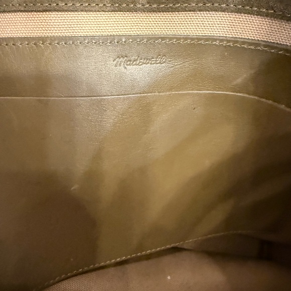 Madewell Olive Suede Essential Bucket Tote - Picture 4 of 5